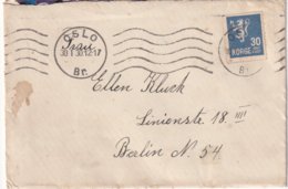 NORVEGE 1930 LETTRE DE OSLO - Briefe U. Dokumente