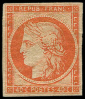 * EMISSION DE 1849 - 5A    40c. Orange Foncé Avec Sa Gomme Caractéristique, Très Frais Et TTB. C - 1849-1850 Cérès