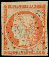 EMISSION DE 1849 - 5    40c. Orange, Obl. PC Léger, TB - 1849-1850 Cérès