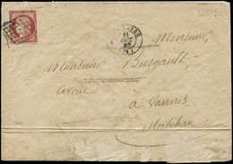 Let EMISSION DE 1849 - 6     1f. Carmin, Obl. GRILLE S. Env., Càd T15 LE HAVRE 11/10/50, TB - 1849-1850 Ceres