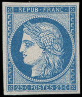 ** EMISSION DE 1849 - R4d  25c. Bleu, REIMPRESSION, Fraîcheur Postale, TTB - 1849-1850 Cérès