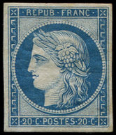 * EMISSION DE 1849 - R4d  25c. Bleu, REIMPRESSION, Petit Clair, Sinon TB - 1849-1850 Cérès