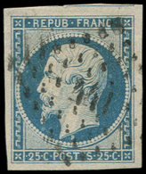 PRESIDENCE - 10   25c. Bleu, Belles Marges (amorce De Voisin En Haut) Obl. PC 441, TTB - 1852 Luigi-Napoleone