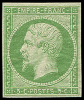 * EMPIRE NON DENTELE - 12a   5c. Vert-jaune, Inf. Trace De Ch., TTB - 1853-1860 Napoléon III.