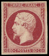 (*) EMPIRE NON DENTELE - 17A  80c. Carmin, Très Frais Et TB. Br - 1853-1860 Napoléon III