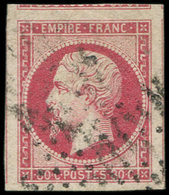 EMPIRE NON DENTELE - 17B  80c. Rose, Obl. ETOILE, Marges énormes, TTB - 1853-1860 Napoléon III