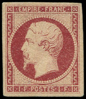 (*) EMPIRE NON DENTELE - 18    1f. Carmin, TB - 1853-1860 Napoléon III