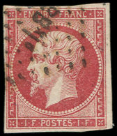 EMPIRE NON DENTELE - 18    1f. Carmin, FAUX SPERATI, Obl. PB1°, TB - 1853-1860 Napoleone III