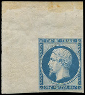 ** EMPIRE NON DENTELE - R15c 25c. Bleu, REIMPRESSION, Cdf, Ch. Sur Le Bord, TB - 1853-1860 Napoléon III