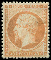 * EMPIRE DENTELE - 23   40c. Orange, Un Point Noir Dans La Gomme Mais Très Bien Centré, TB - 1862 Napoléon III