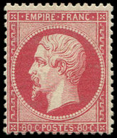 * EMPIRE DENTELE - 24   80c. Rose, Quasiment **, Très Frais Et TB. C - 1862 Napoléon III