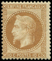 * EMPIRE LAURE - 28A  10c. Bistre, T I, Inf. Ch., TB - 1863-1870 Napoléon III Lauré