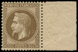 * EMPIRE LAURE - 30h  30c. Brun, FOND LIGNE, Bdf, TTB - 1863-1870 Napoleon III With Laurels