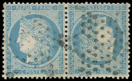 SIEGE DE PARIS - T37c 20c. Bleu, TETE BECHE Obl. ETOILE, TB. Br - 1870 Asedio De Paris