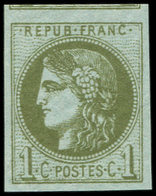 ** EMISSION DE BORDEAUX - 39B   1c. Olive, R II, Grandes Marges, Voisin En Haut, Superbe - 1870 Emisión De Bordeaux