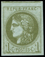 ** EMISSION DE BORDEAUX - 39B   1c. Olive, R II, Grandes Marges, Voisin En Haut, Superbe - 1870 Bordeaux Printing