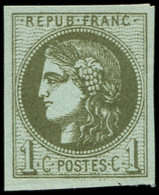 * EMISSION DE BORDEAUX - 39B   1c. Olive, R II, Infime Ch., Frais Et TTB - 1870 Emisión De Bordeaux