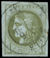 EMISSION DE BORDEAUX - 39C   1c. Olive, R III, Obl. Càd T17 LILLE, Belles Marges, TTB - 1870 Emisión De Bordeaux