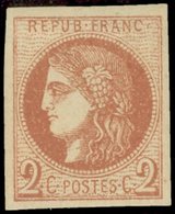 * EMISSION DE BORDEAUX - 40Ba  2c. ROUGE-BRIQUE, Frais Et TB, Certif. Scheller - 1870 Emisión De Bordeaux