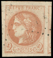 EMISSION DE BORDEAUX - 40B   2c. Brun-rouge, R II, Voisin à Droite, 2 Amorces De Voisins, Obl. GC, Frappe Légère, Superb - 1870 Emisión De Bordeaux