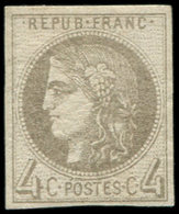 * EMISSION DE BORDEAUX - 41A   4c. Gris, R I, Position 9, Ch. Un Peu Forte (éclat De Gomme), Sinon TB. Br - 1870 Emisión De Bordeaux