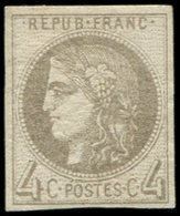 * EMISSION DE BORDEAUX - 41A   4c. Gris, R I, Position 9, Ch. Un Peu Forte (éclat De Gomme), Sinon TB. Br - 1870 Bordeaux Printing
