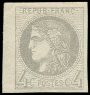 * EMISSION DE BORDEAUX - 41B   4c. Gris, R II, Petit Bdf, Frais, TTB/Superbe - 1870 Bordeaux Printing