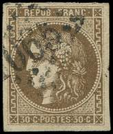 EMISSION DE BORDEAUX - 47   30c. Brun, Oblitéré GC, TB - 1870 Emisión De Bordeaux