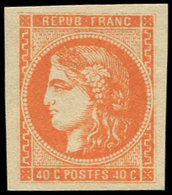 ** EMISSION DE BORDEAUX - 48   40c. Orange, Très Frais, Belles Marges, TTB - 1870 Emisión De Bordeaux