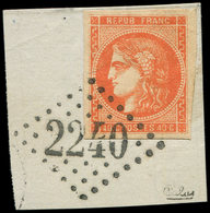 EMISSION DE BORDEAUX - 48   40c. Orange, Nuance Soutenue, Obl. GC 2240 S. Fragt, TTB. C - 1870 Emisión De Bordeaux