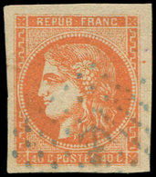 EMISSION DE BORDEAUX - 48   40c. Orange, Obl. ANCRE BLEUE, TTB - 1870 Emisión De Bordeaux