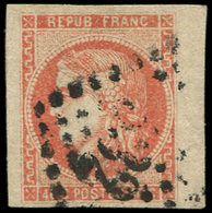 EMISSION DE BORDEAUX - 48d  40c. ROUGE-SANG Clair, Obl. GC 532, Petit Bdf, Nuance Certifiée P. Scheller, TB - 1870 Emisión De Bordeaux