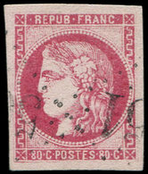 EMISSION DE BORDEAUX - 49   80c. Rose, Obl. GC, Très Frais Et TTB - 1870 Emisión De Bordeaux