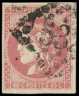 EMISSION DE BORDEAUX - 49   80c. Rose, Nuance Pâle, Obl. GC 532, TB. Br - 1870 Emisión De Bordeaux