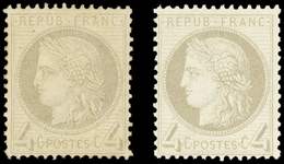 * CERES DENTELE - 52 Et 52a, 4c. Gris Et 4c. Gris-jaunâtre, TB - 1871-1875 Ceres