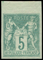 ** TYPE SAGE - 64a   5c. Vert, NON DENTELE, Bdf, TB - 1876-1878 Sage (Type I)