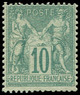 ** TYPE SAGE - 65   10c. Vert, TB - 1876-1878 Sage (Type I)