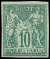 ** TYPE SAGE - 65a  10c. Vert, NON DENTELE, TB - 1876-1878 Sage (Type I)