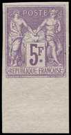 ** TYPE SAGE - 95e   5f. Violet Sur Lilas, NON DENTELE, Bdf, TB - 1876-1878 Sage (Type I)