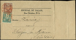 Let TYPE SAGE SUR LETTRES - N°61 Et 67 Obl. Càd Rouge PARIS/IMPRIME PP 25/10/77 Sur Bande Incomplète Du Journal Du Palai - 1877-1920: Periodo Semi Moderno