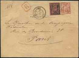 Let TYPE SAGE SUR LETTRES - N°70 Et 91 Obl. Càd BEAUCAIRE 30/12/78 S. Env. Rec., Combinaison Peu Courante Et TB - 1877-1920: Periodo Semi Moderno