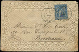 Let TYPE SAGE SUR LETTRES - N°90 Obl. Càd CETTE 30/12/84 S. Jolie Env. VALENTINE, TB - 1877-1920: Période Semi Moderne