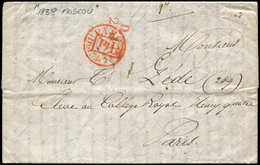 Let LETTRES SANS TIMBRE ET DOCUMENTS DIVERS - Càd Rouge PARIS/DISTon De 7h.M/P.P. Sur LAC De Moscou De 1838, TB - Otros & Sin Clasificación