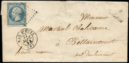 Let OBLITERATIONS PAR DEPARTEMENTS - 9/AUBE N°14A Obl. PC 2935 S. LSC, Càd T15 BAR-S-AUBE 22/9/54 Et Cursive 9/SOULAINES - 1849-1876: Periodo Clásico