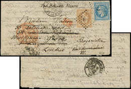 Let BALLONS MONTES - N°29B Obl. Etoile 3 S. LAC, Càd Pl. De La Madeleine 4/11/70, Arr. BOULOGNE-SUR-MER Le 9/11 Et Réexp - Guerra De 1870