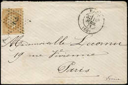 Let Commune De Paris -  N°28B Obl. Etoile 2 S. Env. Locale, Càd PARIS (60) 10/4/71, Cachet De Fortune RR, TTB, Cote 3500 - Guerra De 1870