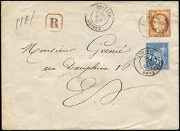 Let AFFRANCHISSEMENTS ET COMBINAISONS - N°38 Et 79 Obl. Càd T18 ORLEANS 22/11/77 S. Env. Rec. Locale, TB - 1849-1876: Classic Period