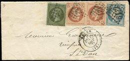 Let AFFRANCHISSEMENTS DE SEPTEMBRE 1871 - N°19, 26 (2) Et 37 Obl. GC 3219 S. LAC, Càd T17 ROUEN 13/9/71, TB - 1849-1876: Période Classique