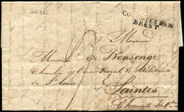 Let POSTE MARITIME - MP COLONIES PAR/BREST S. LAC De Galbas (Guadeloupe) Du 10/5/1823, TB - Correo Marítimo