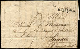 Let POSTE MARITIME - MP COLONIES PAR/BREST S. LAC De Galbas (Guadeloupe) Du 10/5/1823, TB - Maritime Post